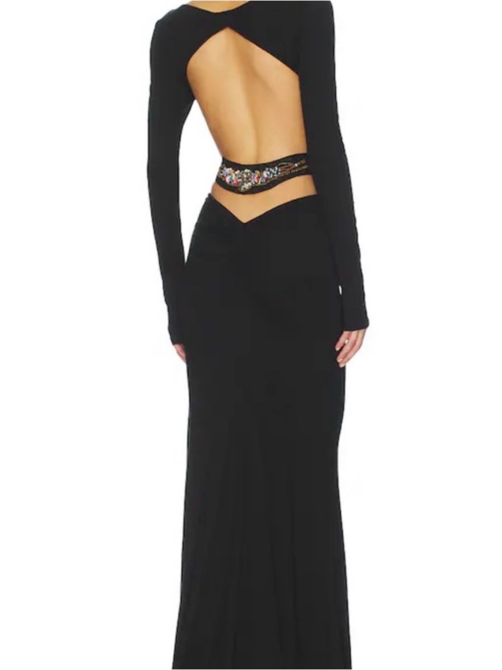 Nina Dress in Noir Embellished 
Fait Par Foutch